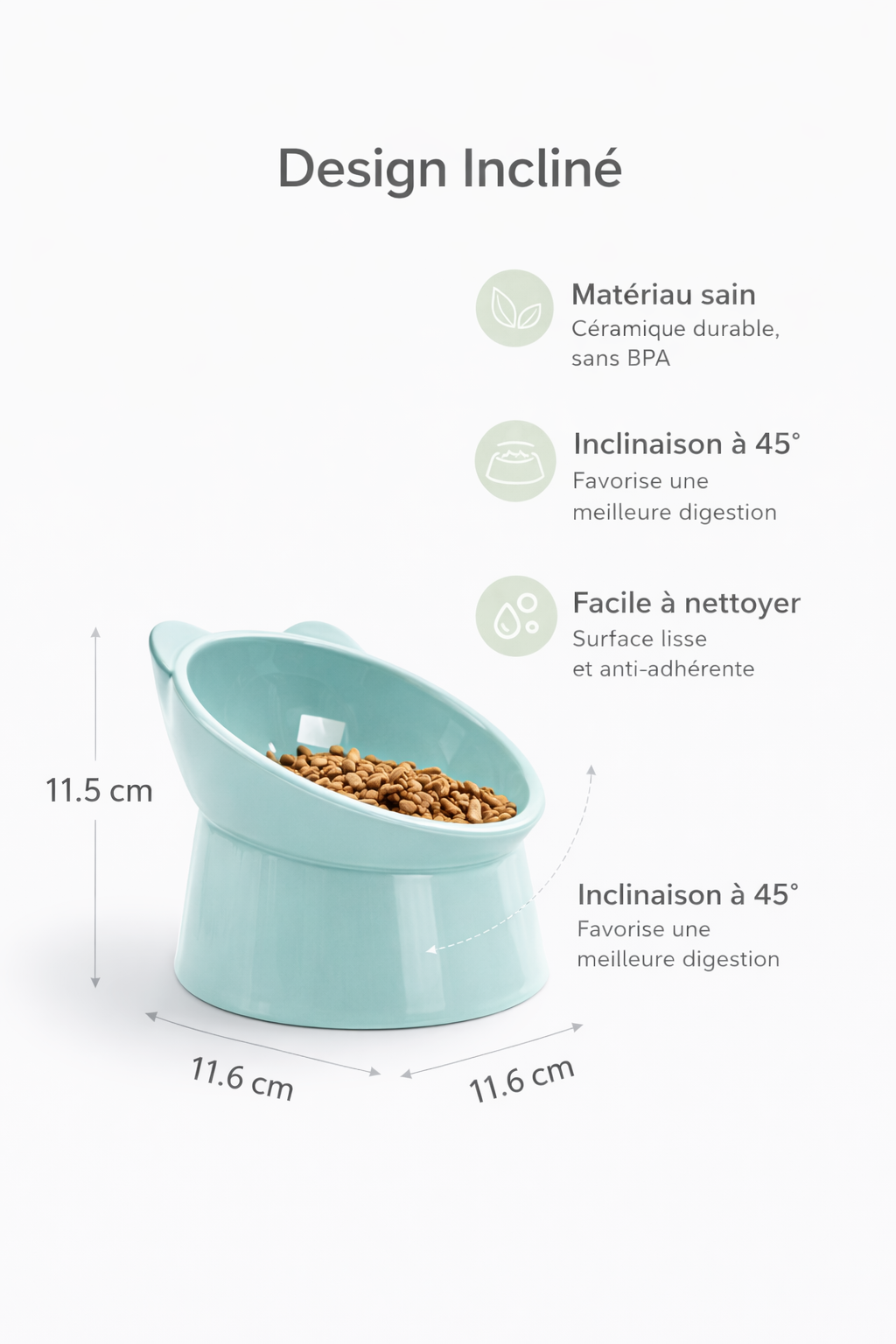 🍽️ Tilted cat bowl