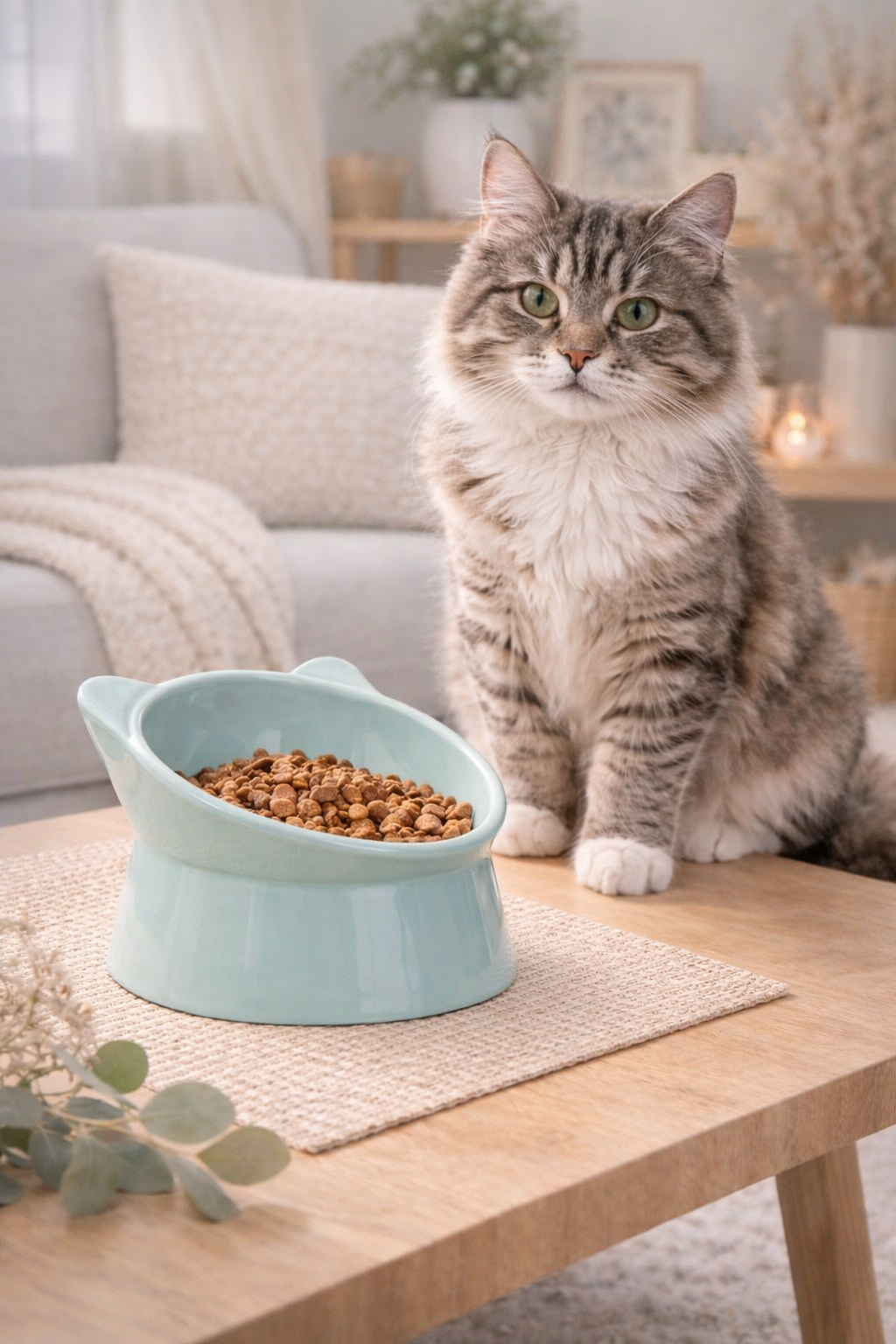 🍽️ Tilted cat bowl
