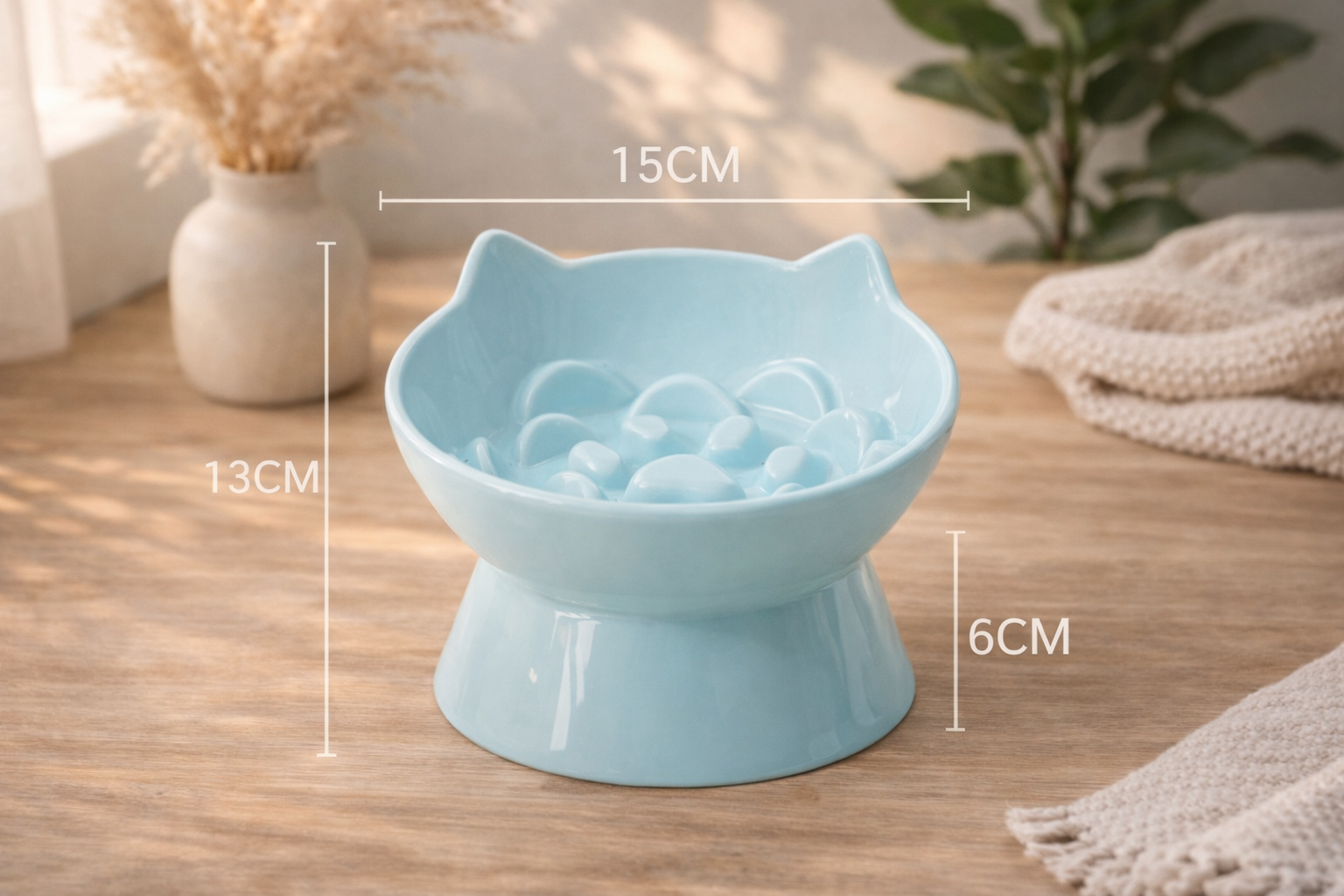 🍽️ Elevated slow feeder cat bowl