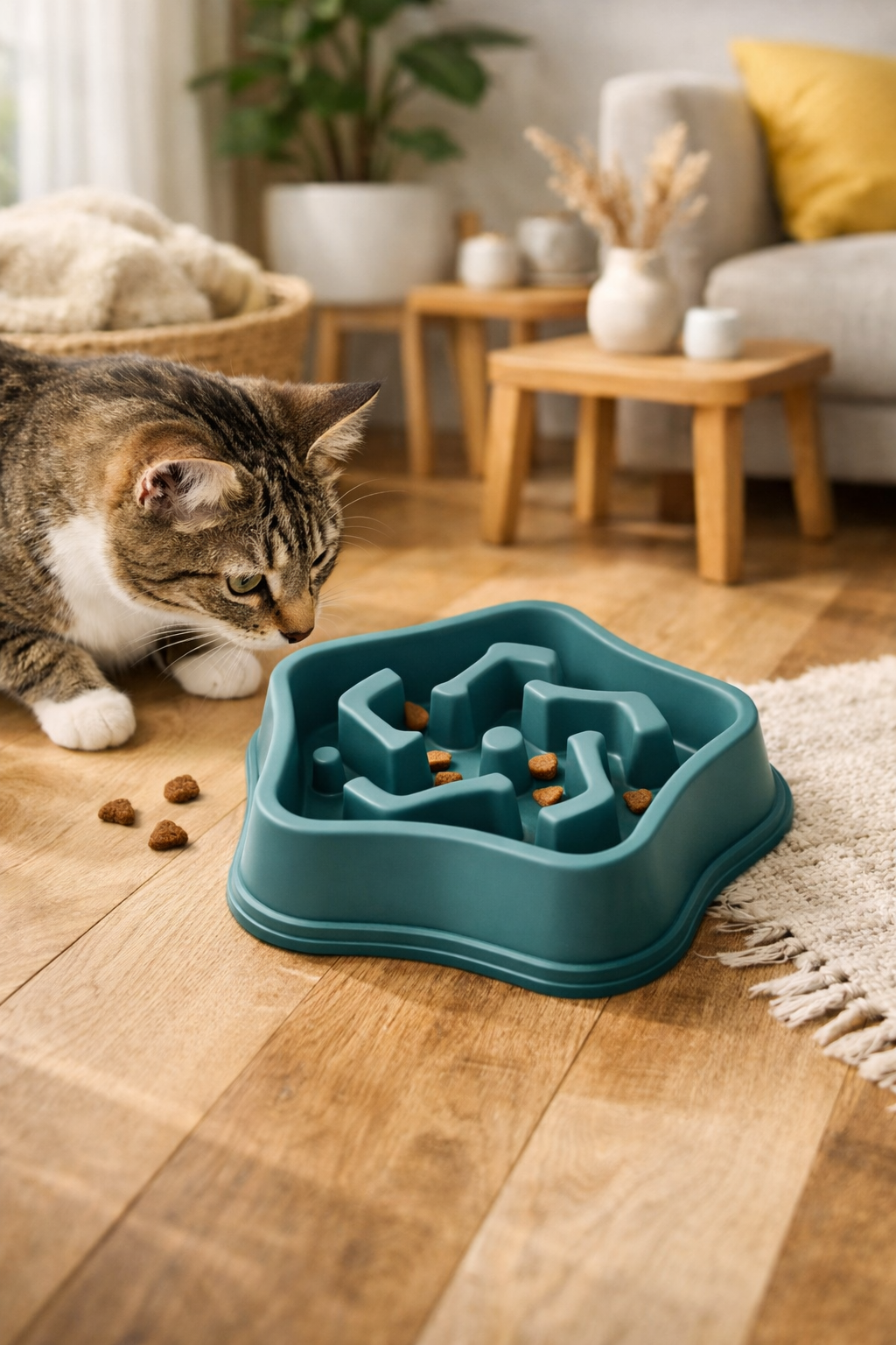 🍽️ Slow feeder cat bowl