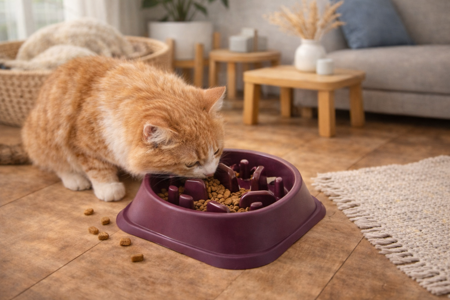 🍽️ Slow feeder cat bowl
