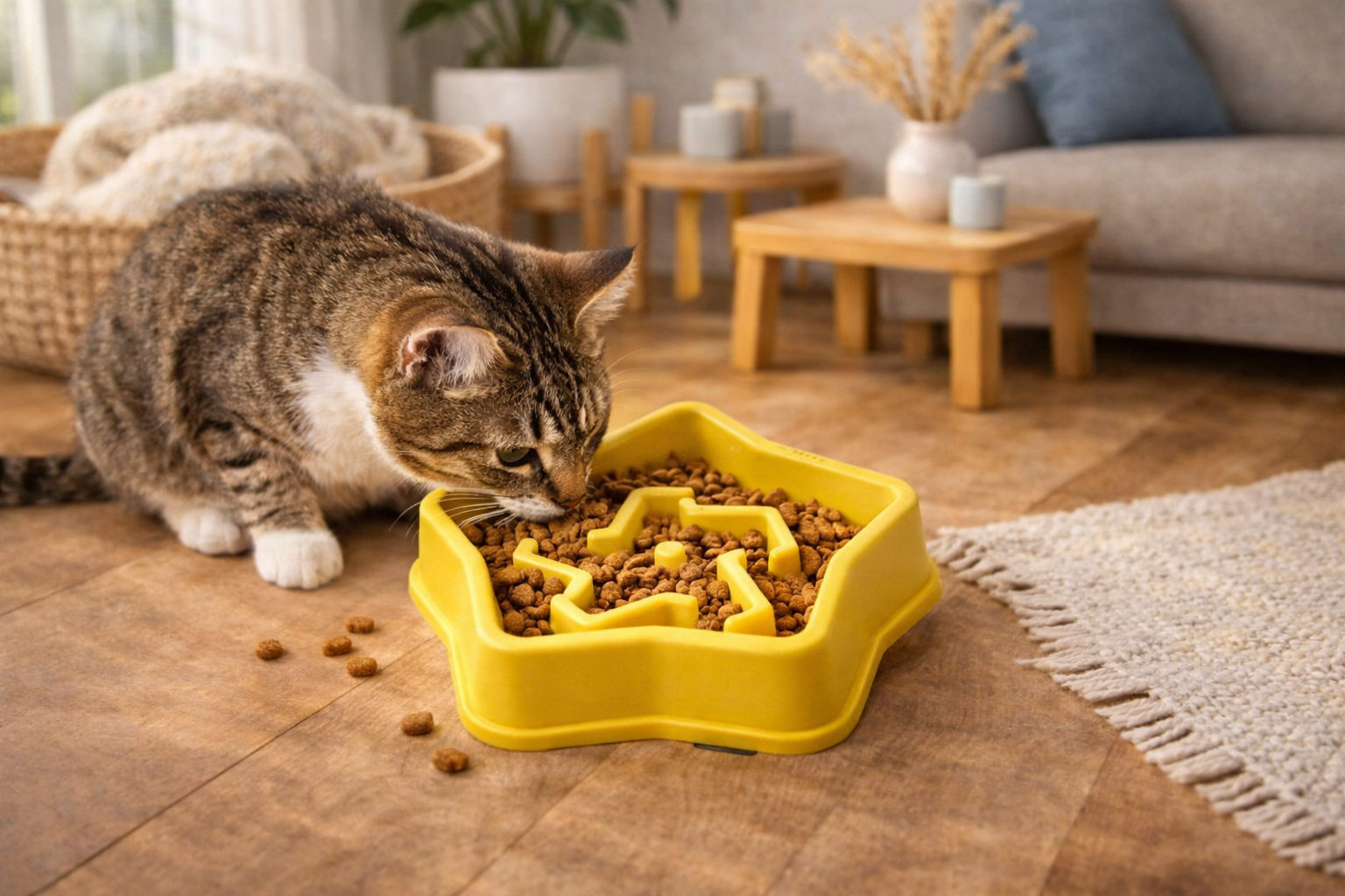 🍽️ Slow feeder cat bowl