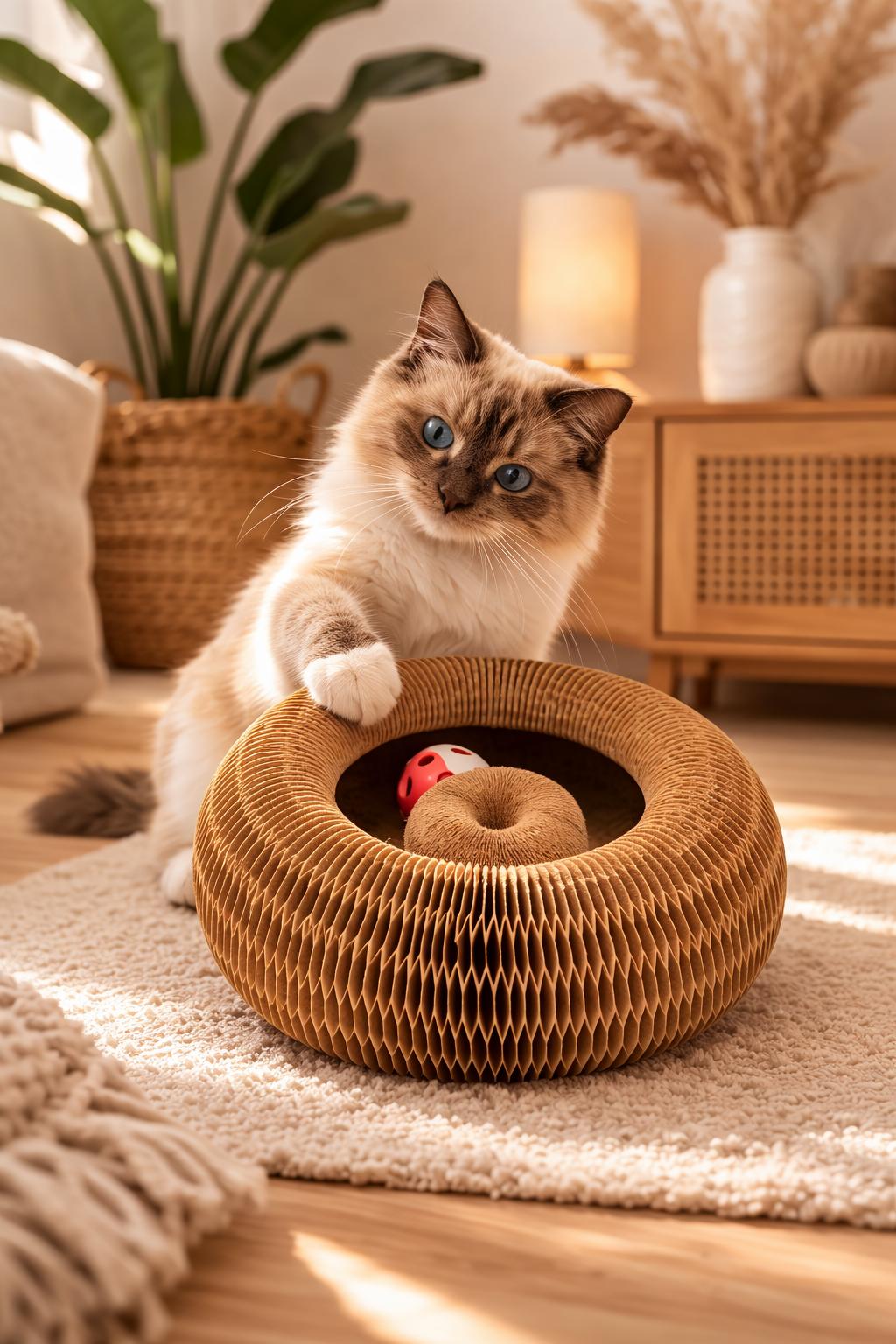 🪵 Interactive Accordion Cat Scratcher