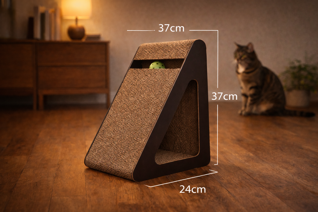 🪵 Interactive 2-in-1 scratching post