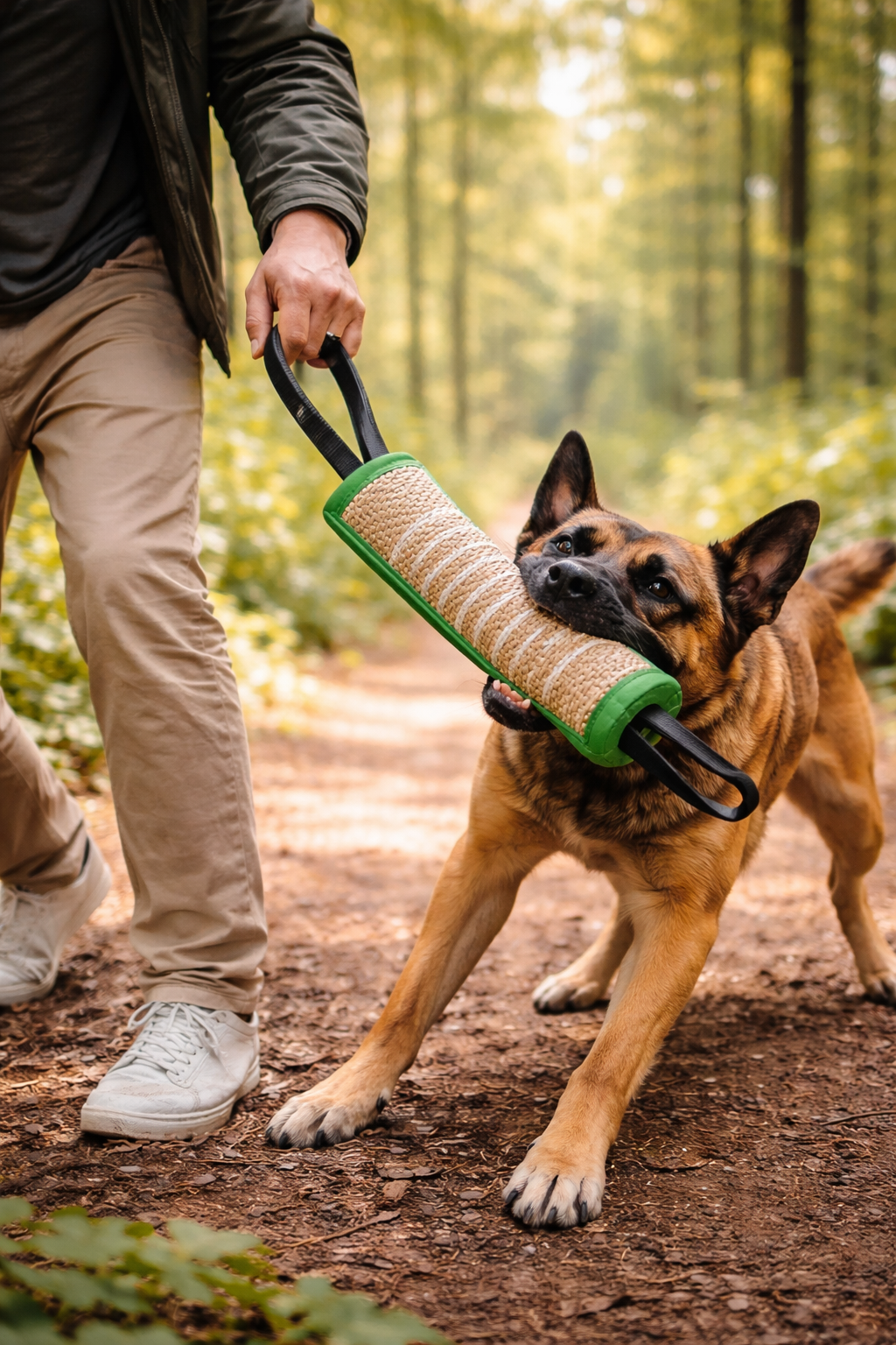 🧱 Coussin à mâcher en jute pour chien puissant Canalisation • Mastication encadrée