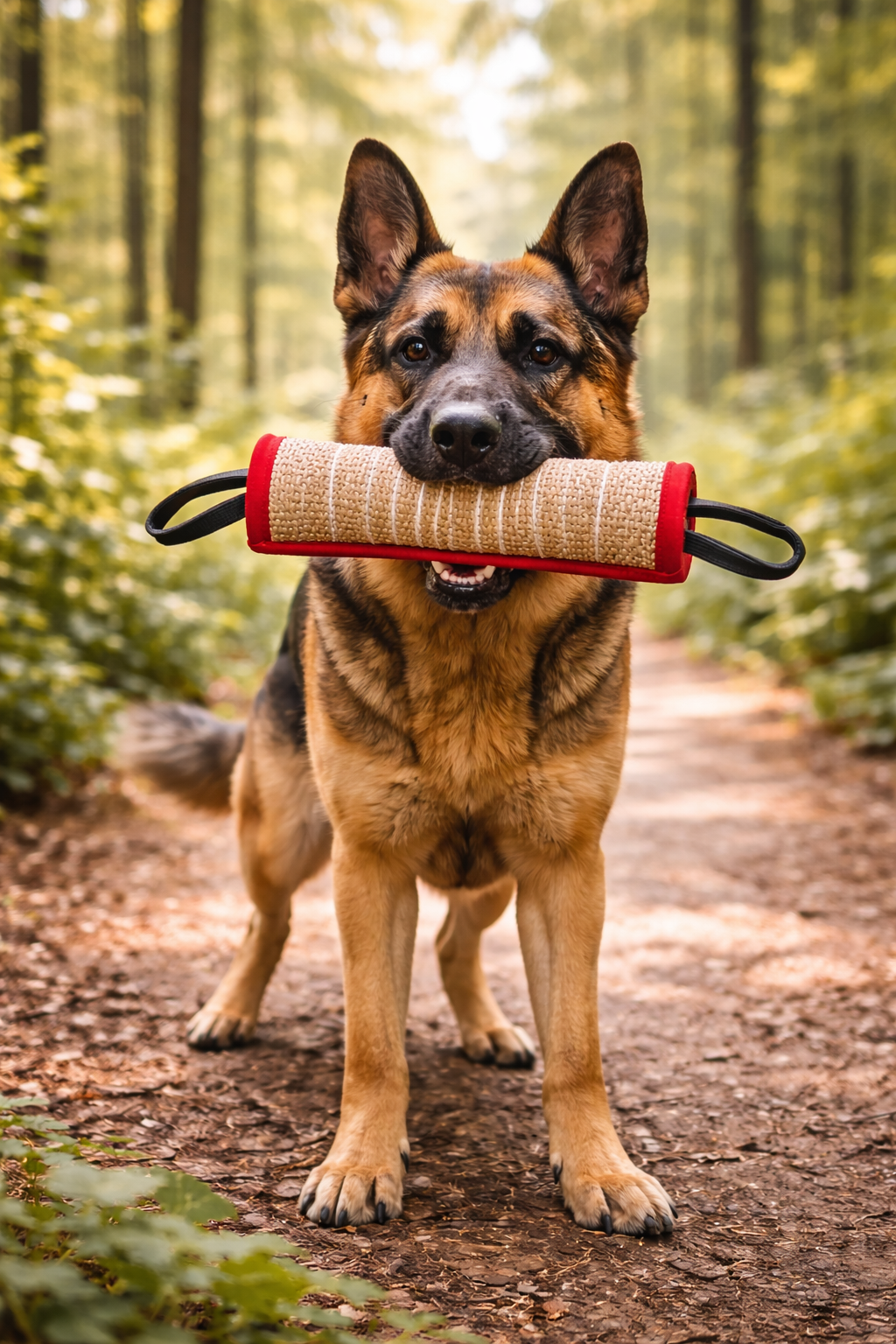 🧱 Coussin à mâcher en jute pour chien puissant Canalisation • Mastication encadrée