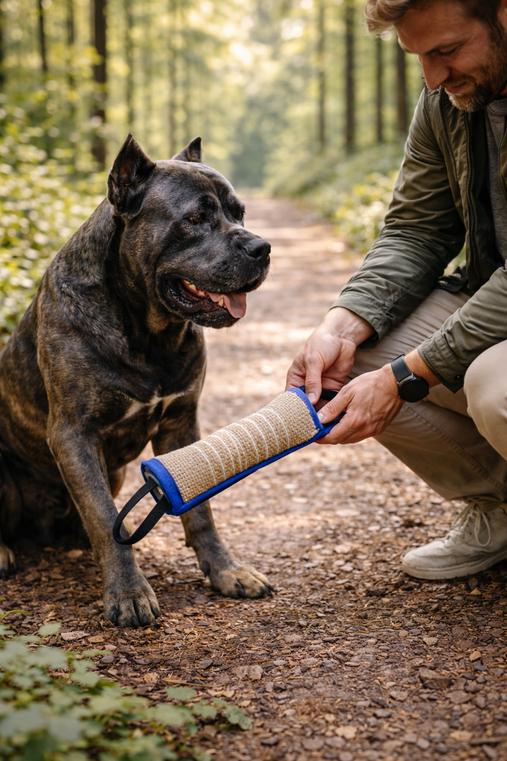 🧱 Coussin à mâcher en jute pour chien puissant Canalisation • Mastication encadrée