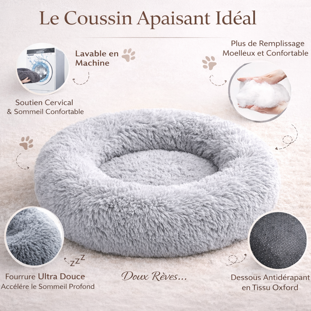 🐾 Fluffy Calming Pet Bed — Cat & Dog