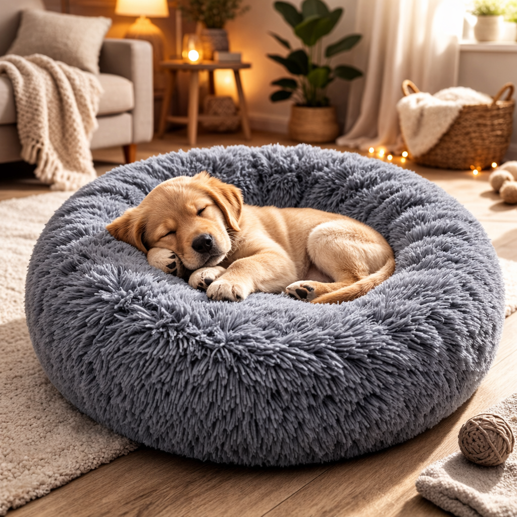 🐾 Fluffy Calming Pet Bed — Cat & Dog