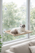 🪢Suspended window hammock — Secure observation post