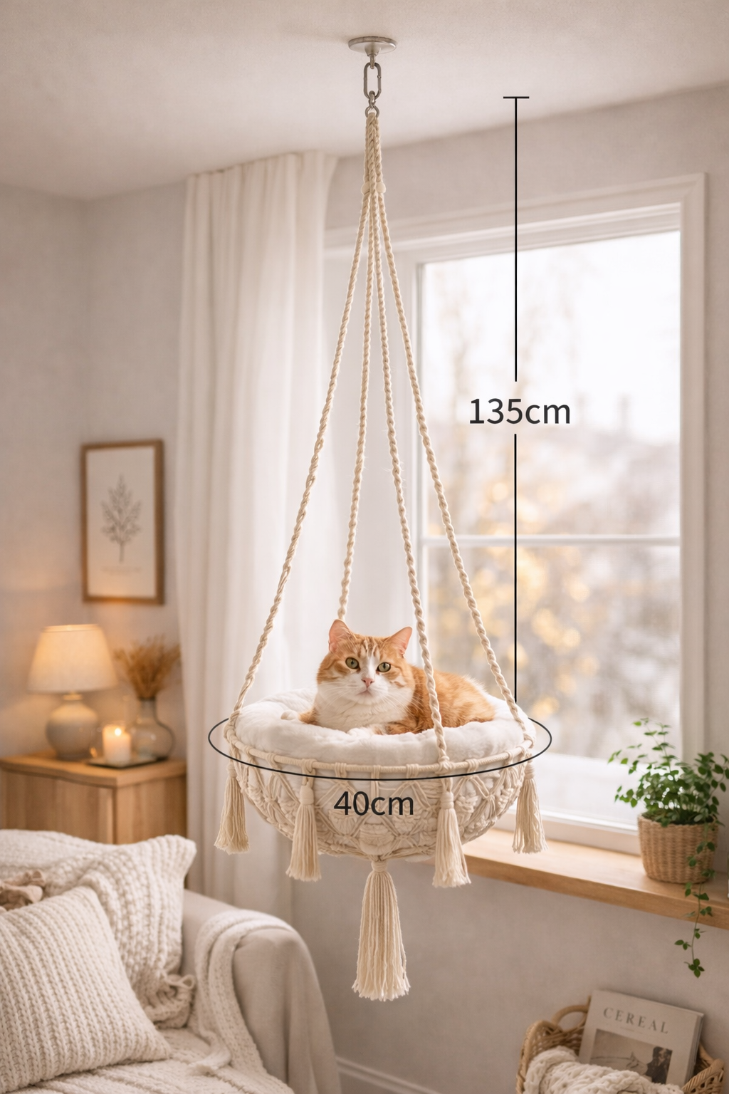 🪢 Woven Hanging Hammock — Bohemian Aerial Retreat