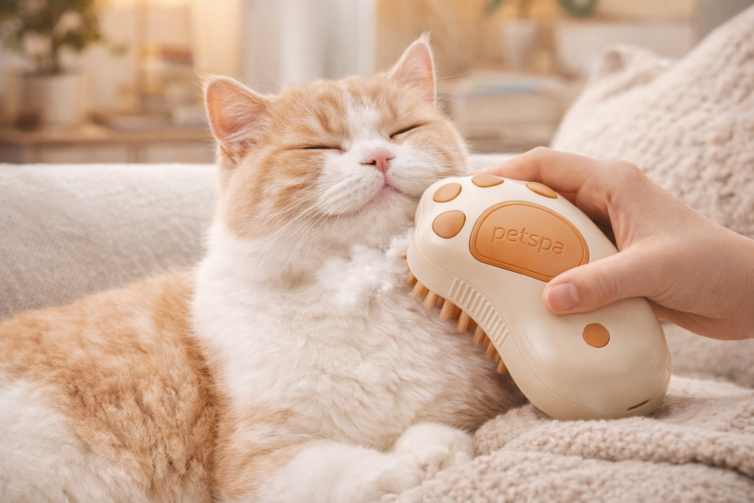 🪮 3-in-1 Pet Steaming Brush for Dogs & Cats