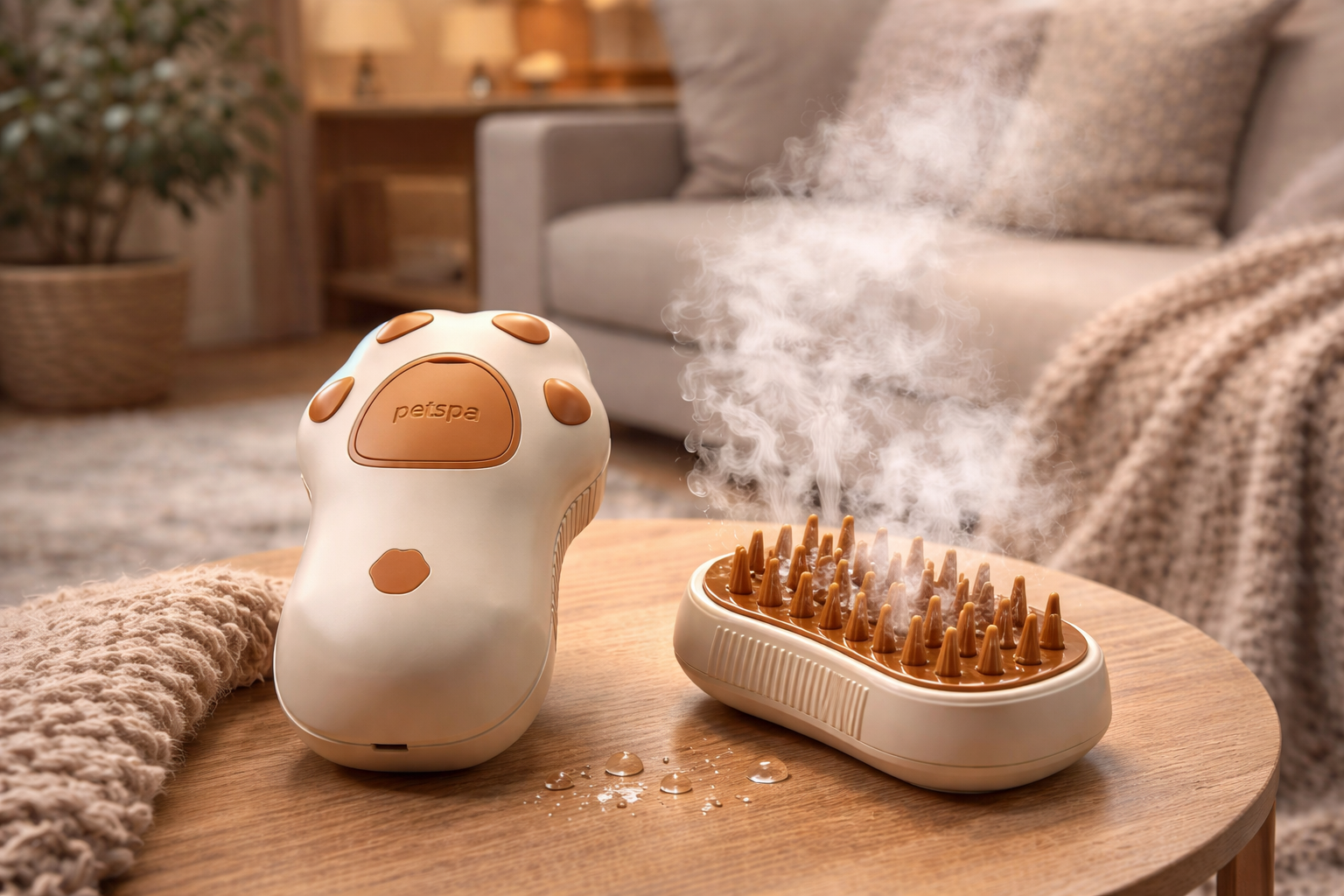 🪮 3-in-1 Pet Steaming Brush for Dogs & Cats