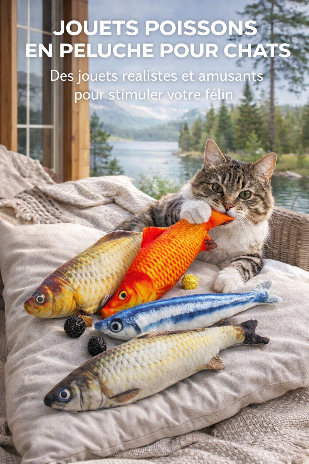 🐟 Plush fish toy for cat