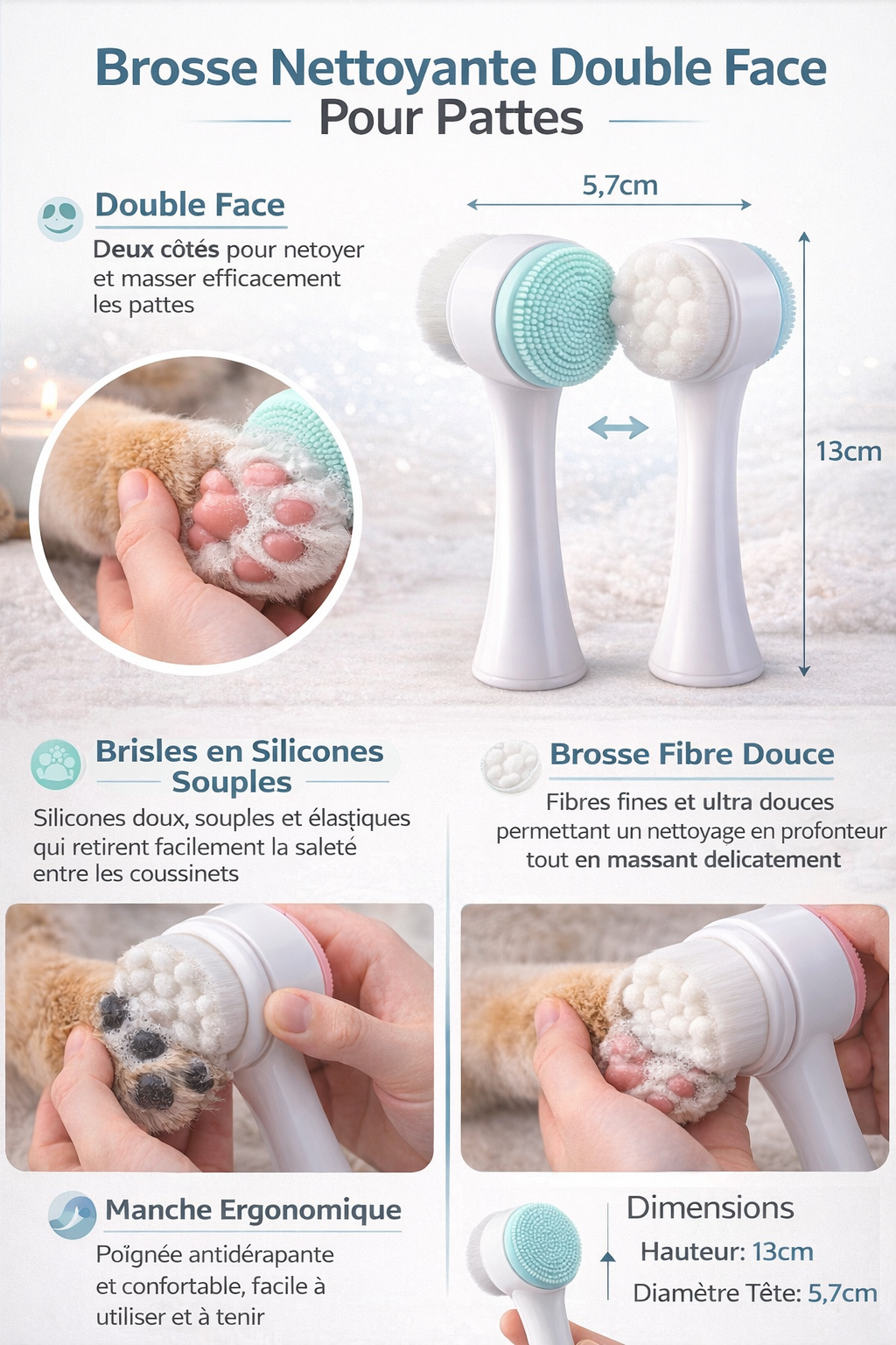 🐾 Silicone Paw Cleaner