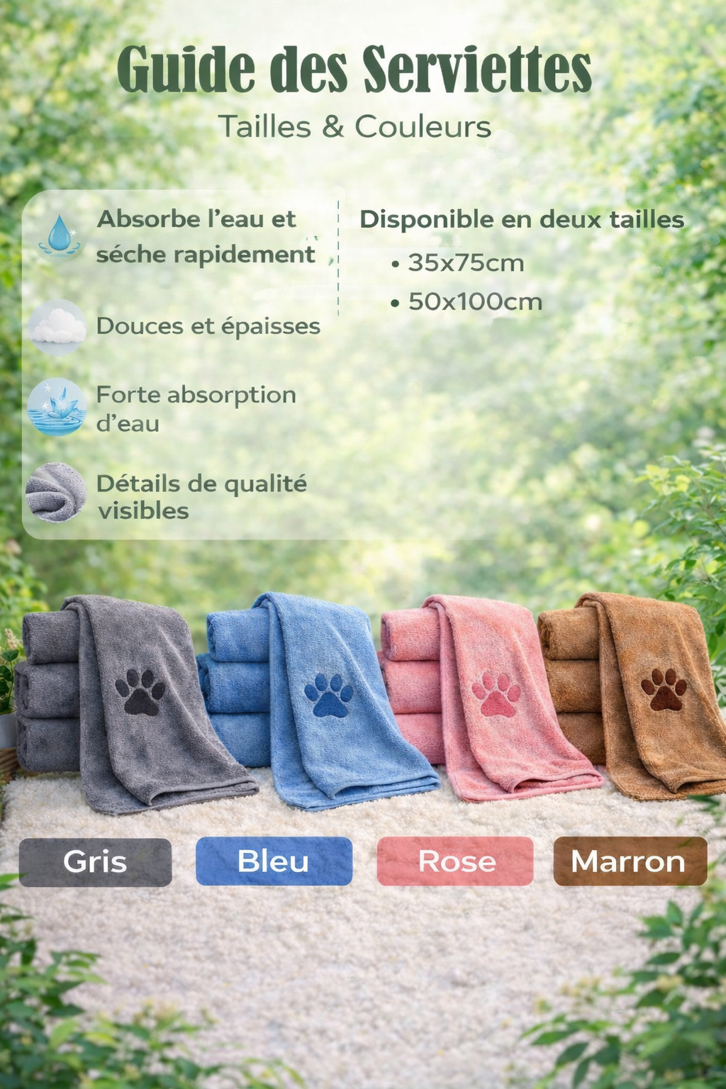 🧼 Absorbent dog & cat towel