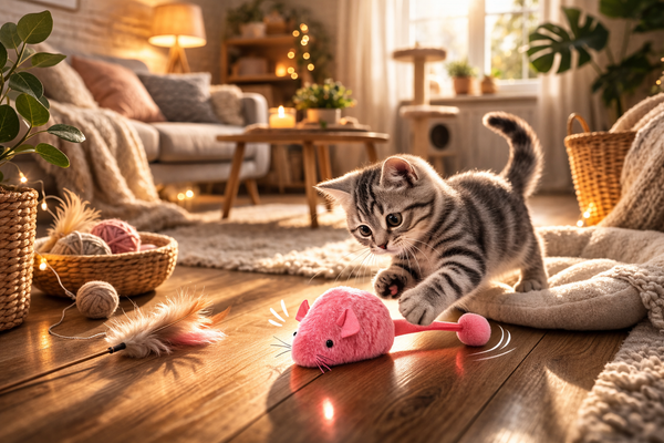 🐭 Souris en peluche pour chat