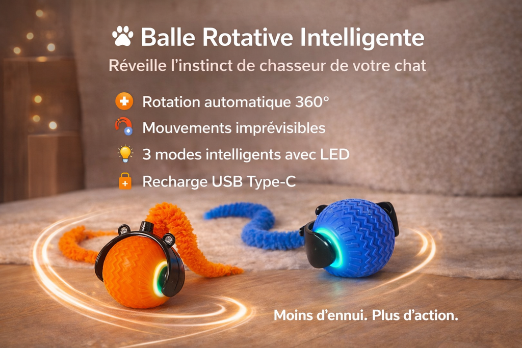 ⚽🔄 Automatic rotating ball for cat