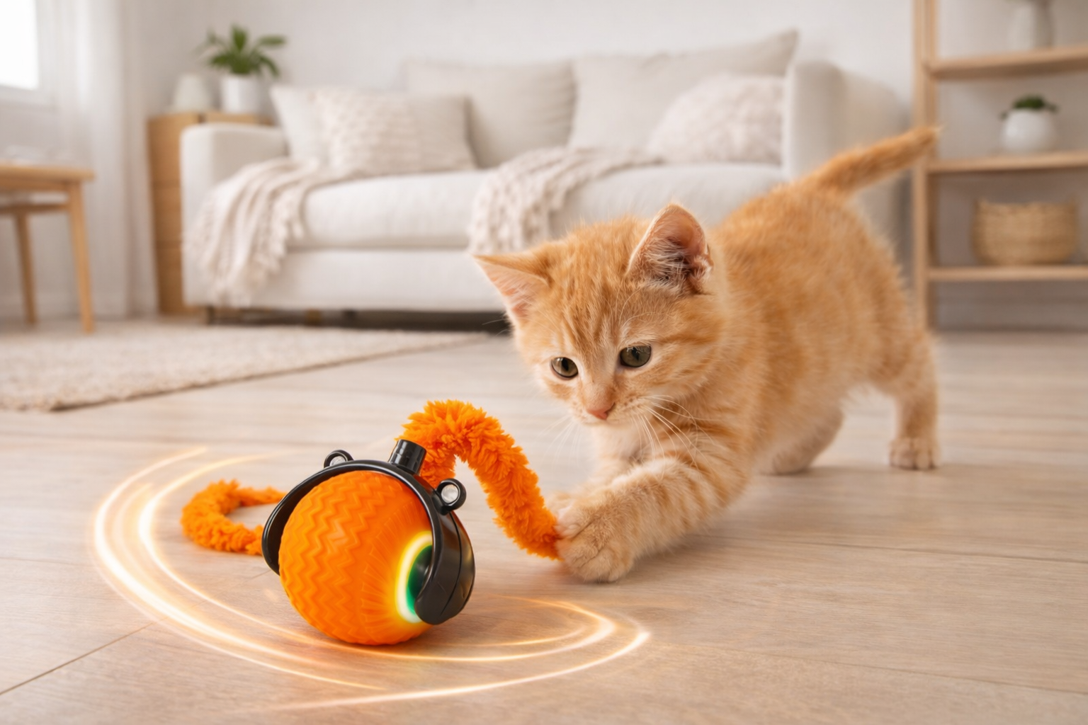 ⚽🔄 Automatic rotating ball for cat