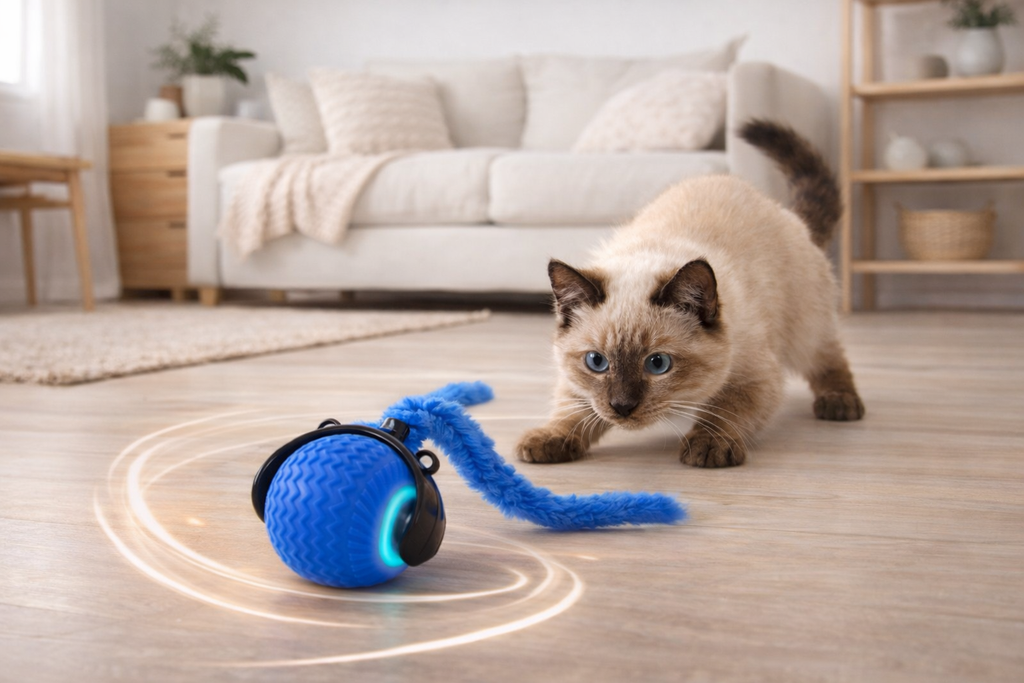 ⚽🔄 Automatic rotating ball for cat
