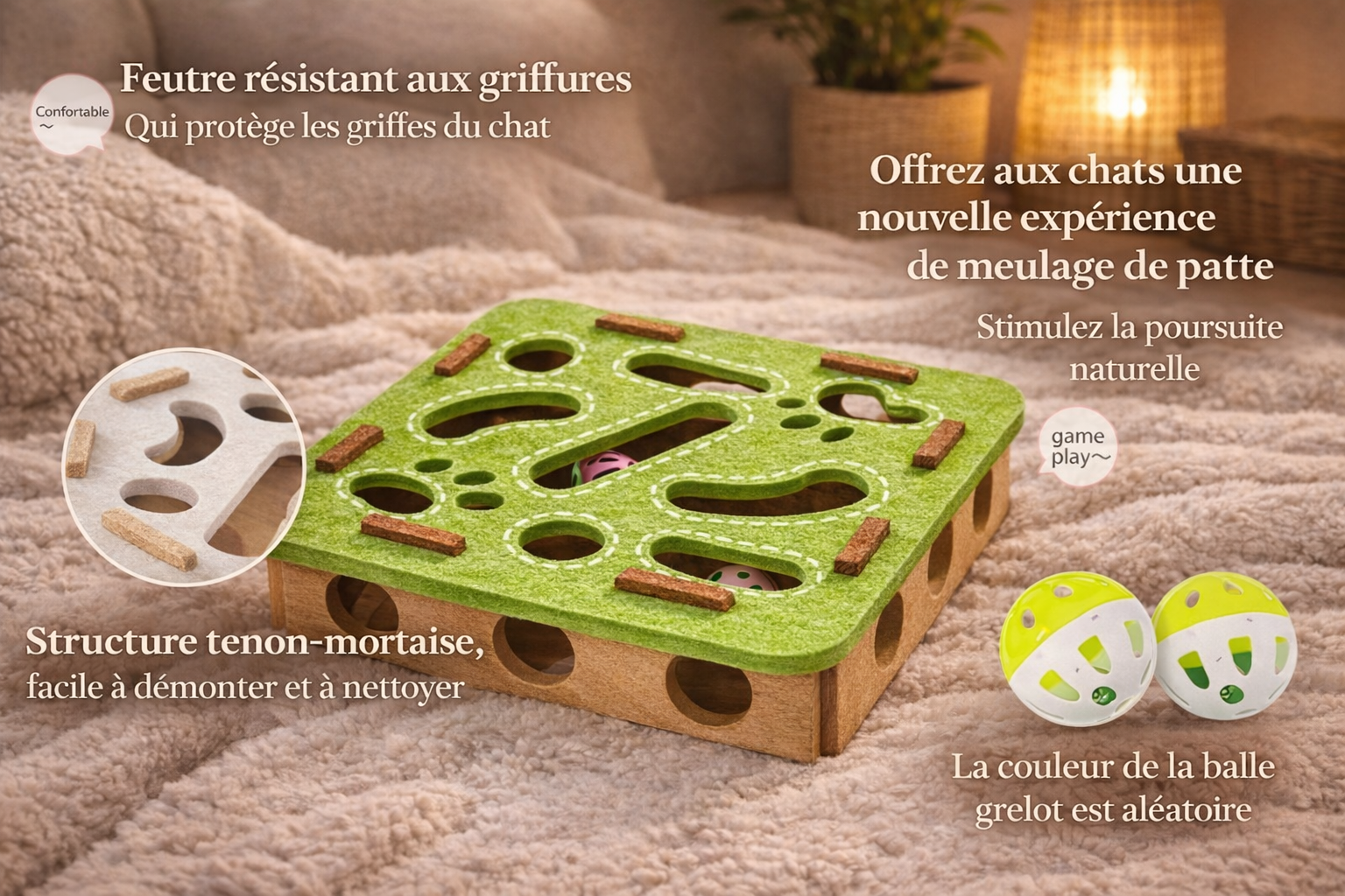 Interactive cat puzzle