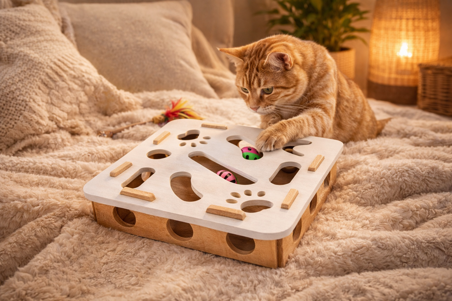 Interactive cat puzzle