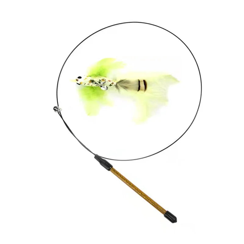 🎣 Interactive Cat Wand with Suction Cup Base