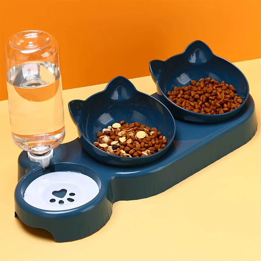 🍽️💧 3-in-1 Cat Food Bowl