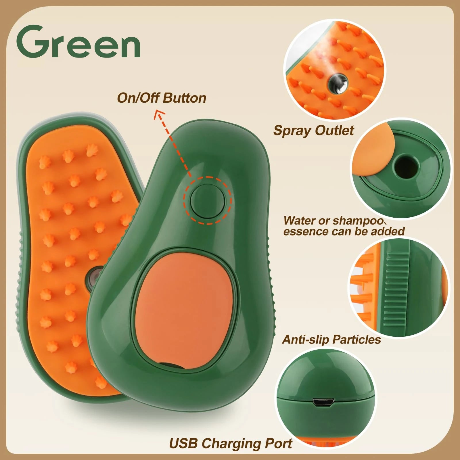 🪮 3-in-1 Pet Steaming Brush for Dogs & Cats