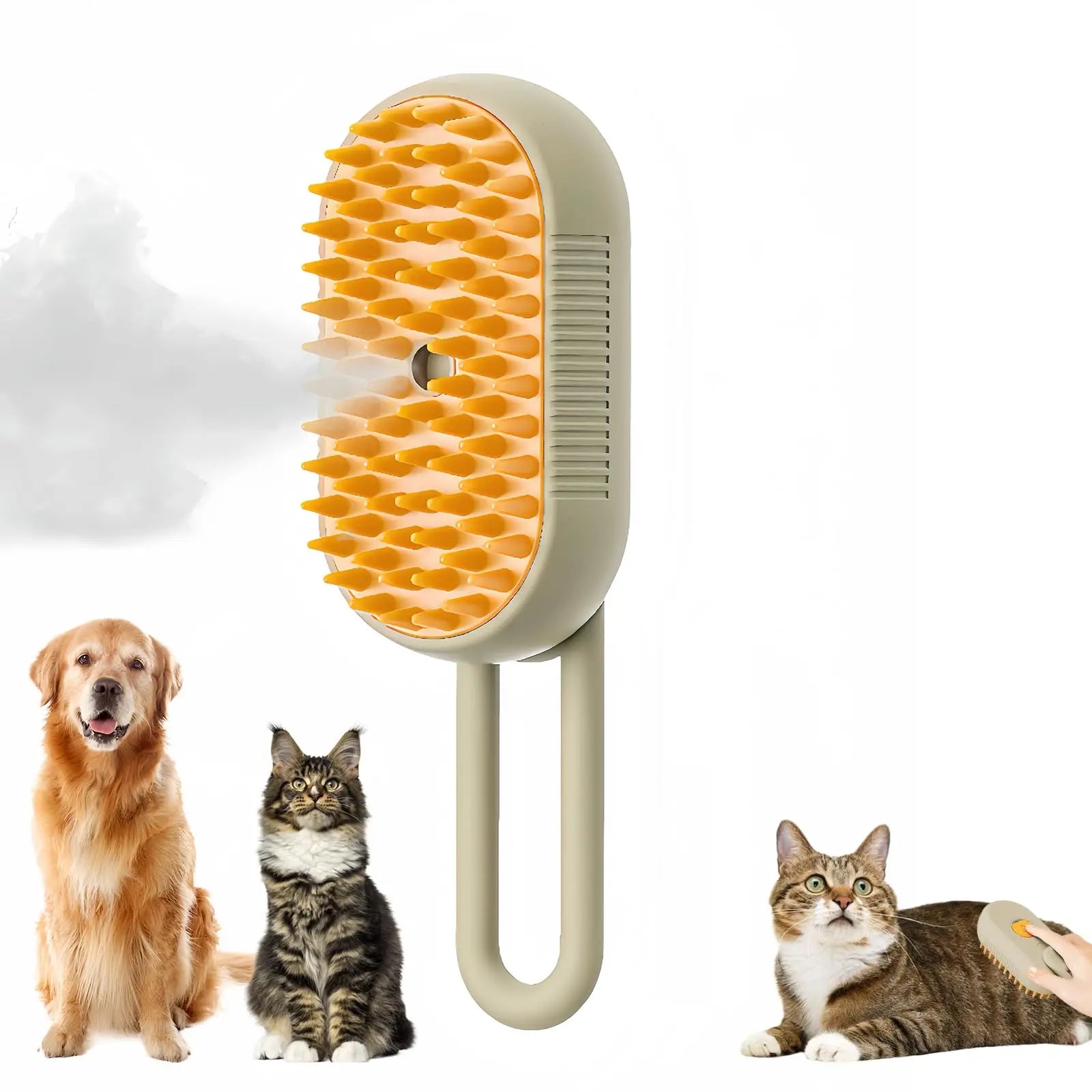 🪮 3-in-1 Pet Steaming Brush for Dogs & Cats