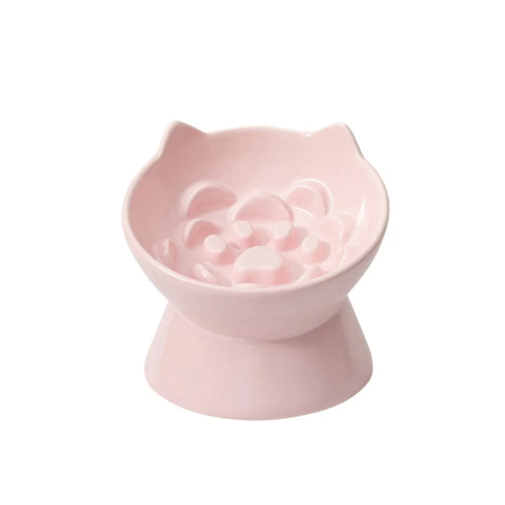 🍽️ Elevated slow feeder cat bowl