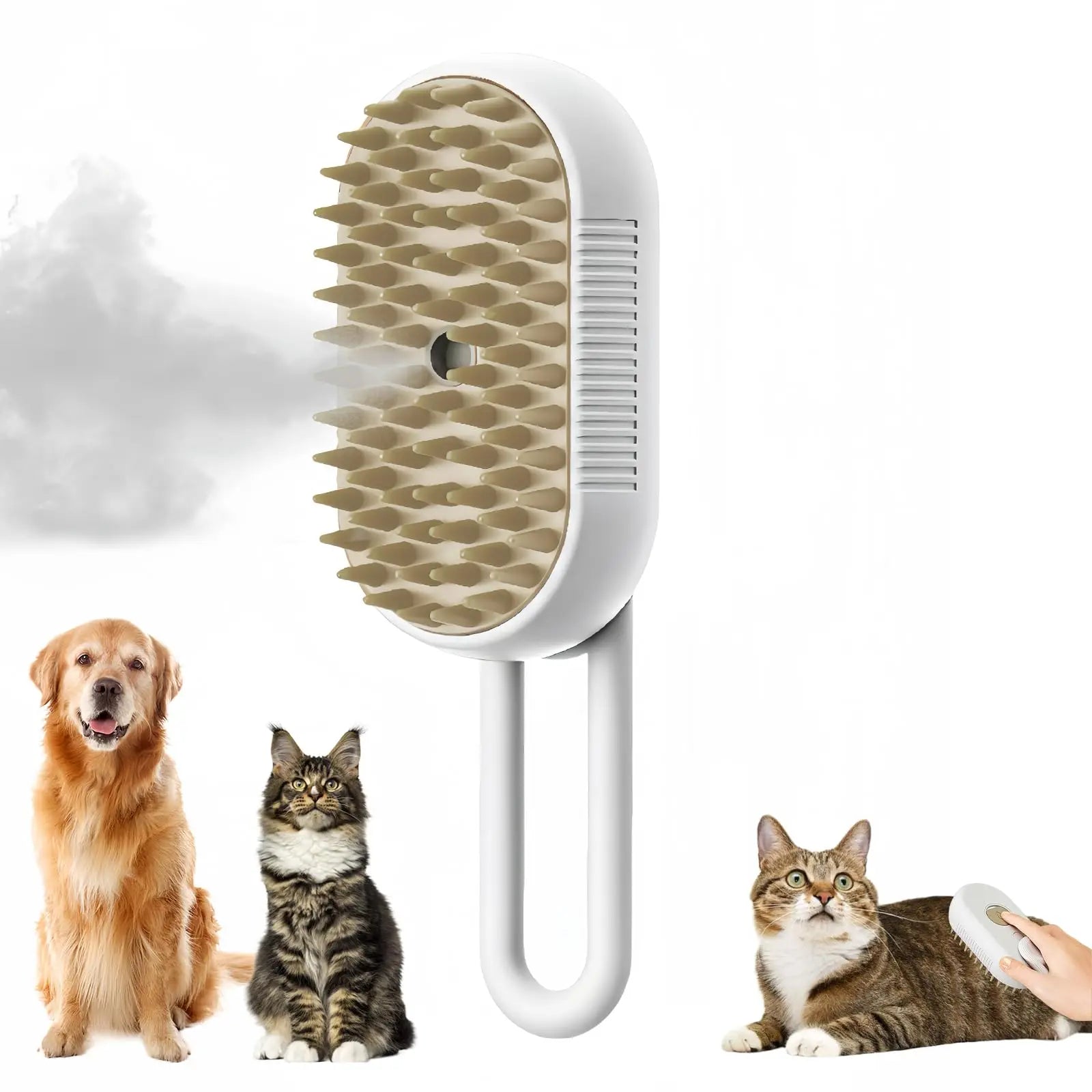 🪮 3-in-1 Pet Steaming Brush for Dogs & Cats