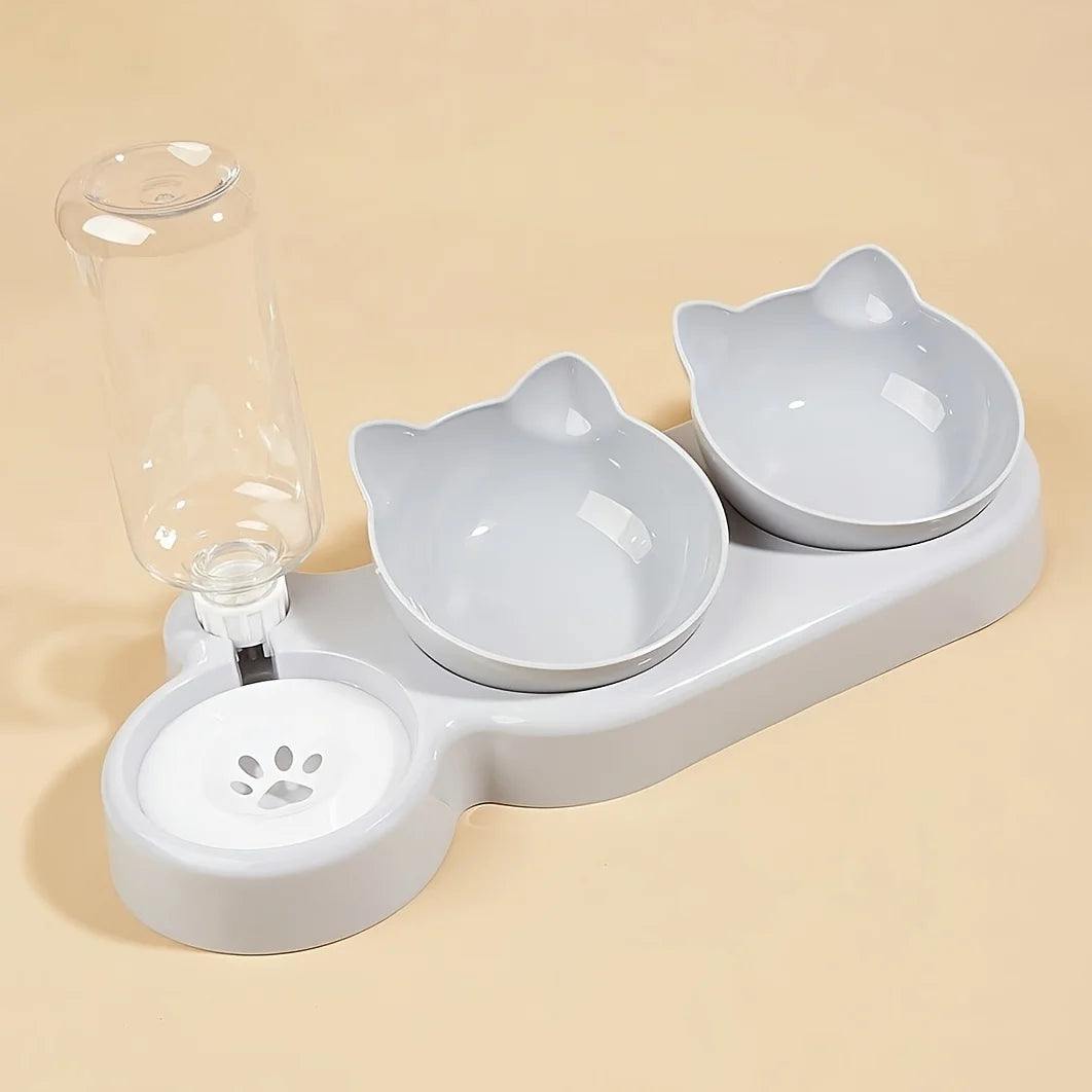 🍽️💧 3-in-1 Cat Food Bowl