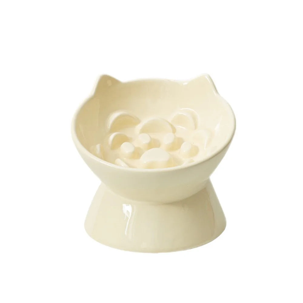 🍽️ Elevated slow feeder cat bowl
