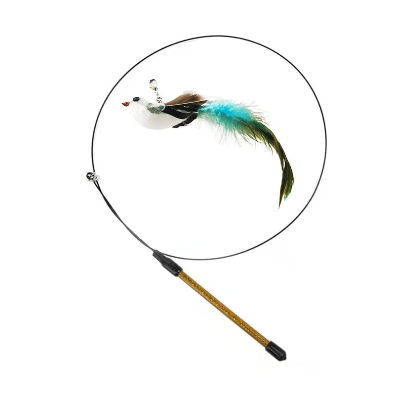 🎣 Interactive Cat Wand with Suction Cup Base