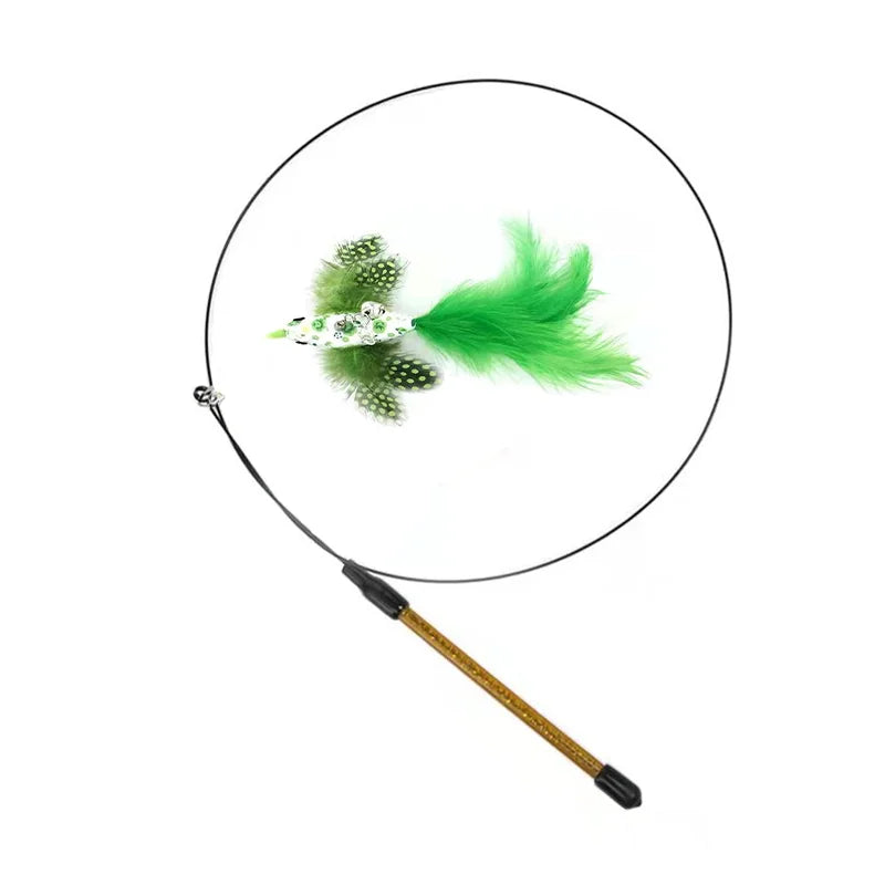 🎣 Interactive Cat Wand with Suction Cup Base