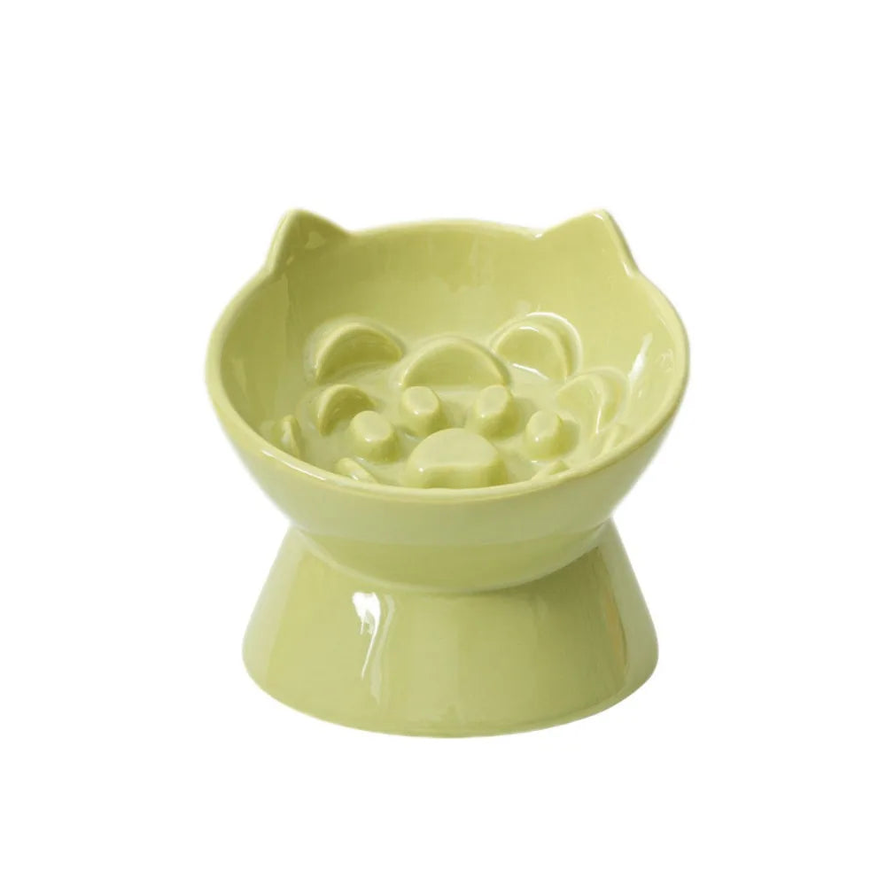 🍽️ Elevated slow feeder cat bowl