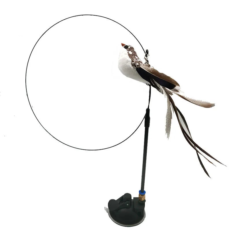 🎣 Interactive Cat Wand with Suction Cup Base