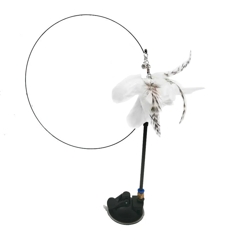 🎣 Interactive Cat Wand with Suction Cup Base