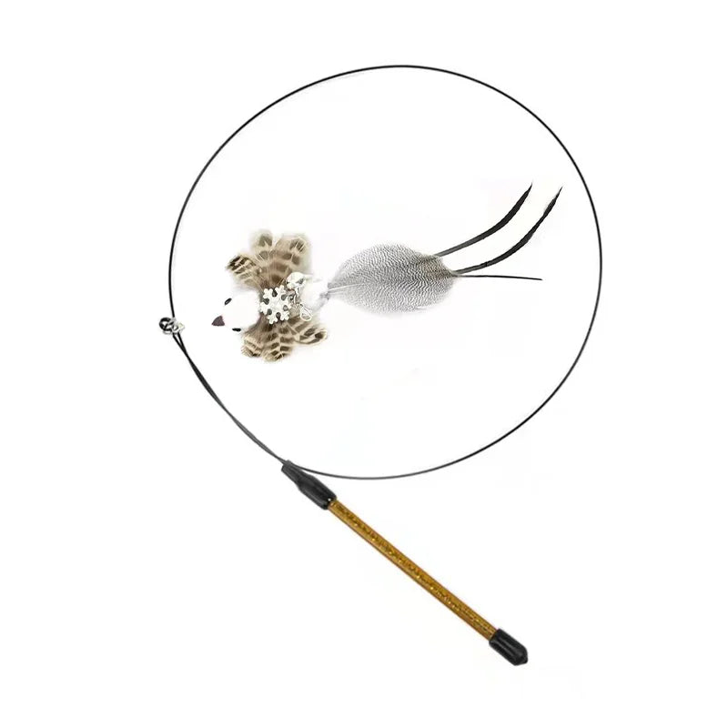 🎣 Interactive Cat Wand with Suction Cup Base