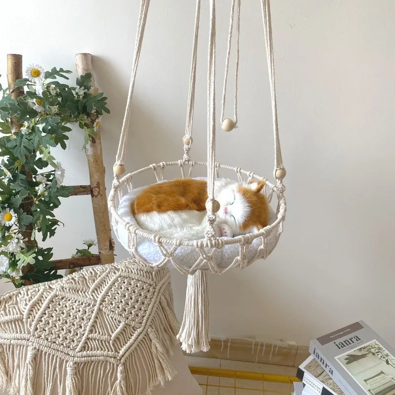 🪢 Woven Hanging Hammock — Bohemian Aerial Retreat