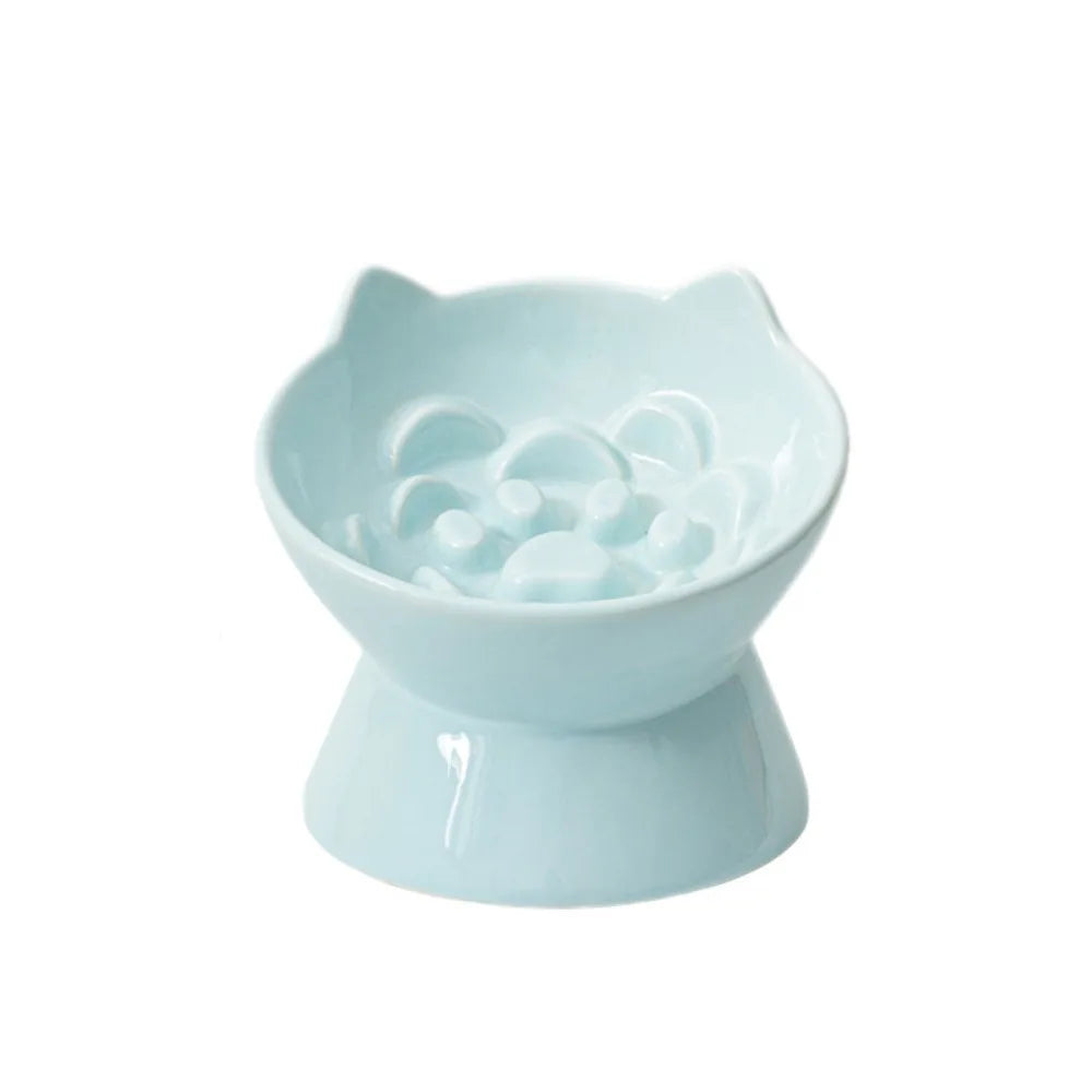 🍽️ Elevated slow feeder cat bowl