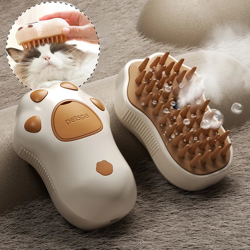 🪮 3-in-1 Pet Steaming Brush for Dogs & Cats